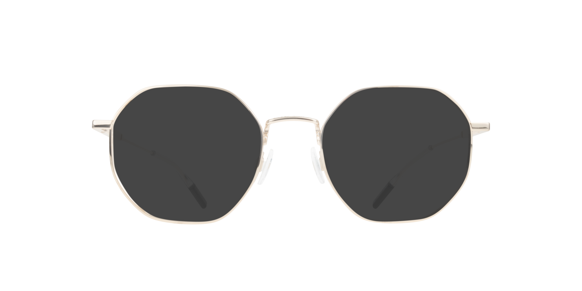 TJ 0096 Gold Shiny MetalSunglass Frames for Glasses Direct, with Tinted Lenses