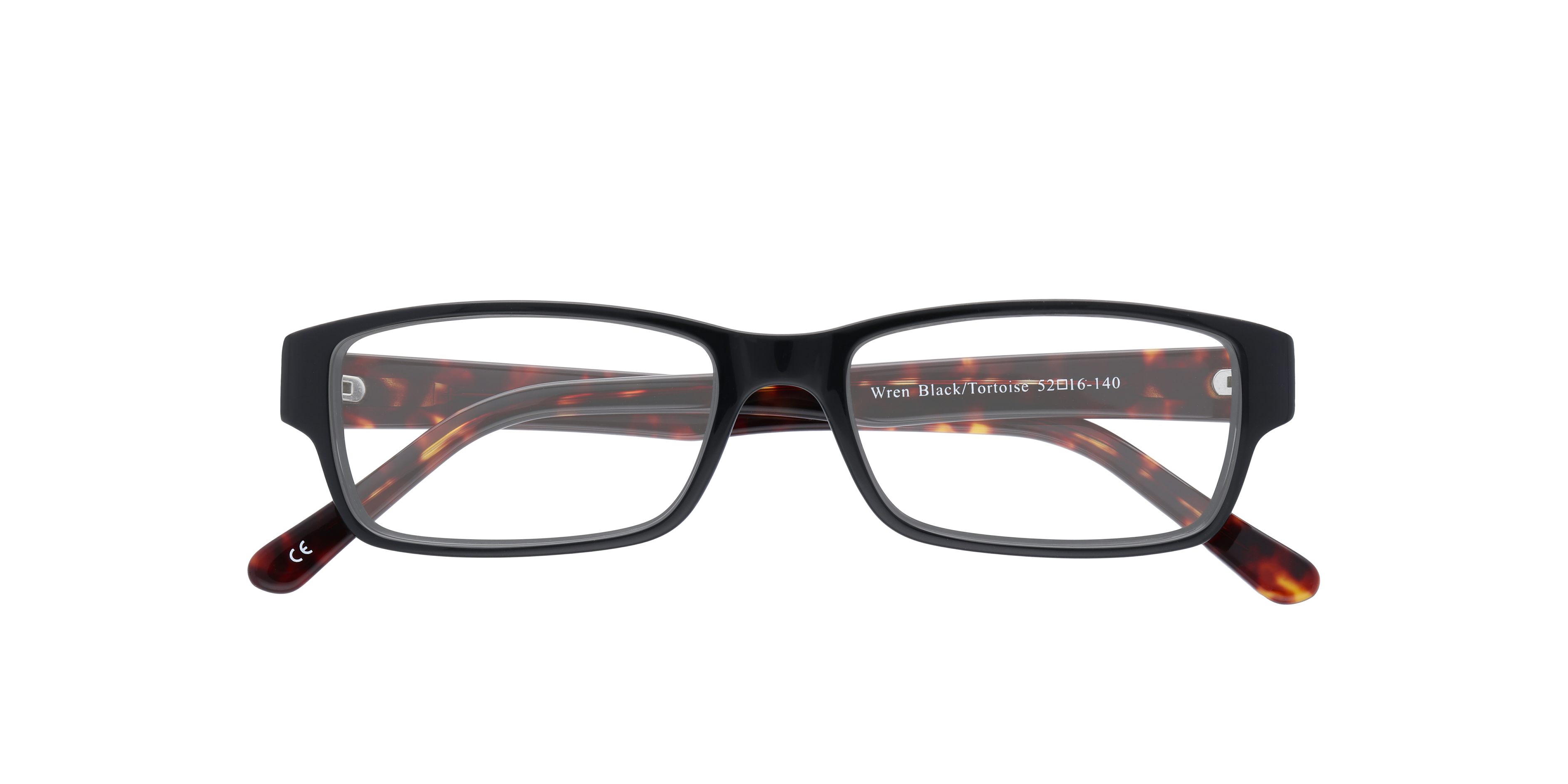 Wren Black Tortoise AcetateEyeglass Frames for Glasses Direct, Closed View