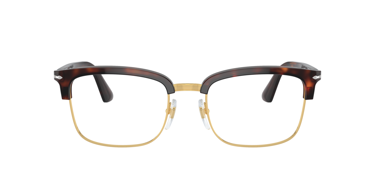 Persol Unisex Havana Rectangle Acetate Eyeglasses Online - Full Rim - Po3340v