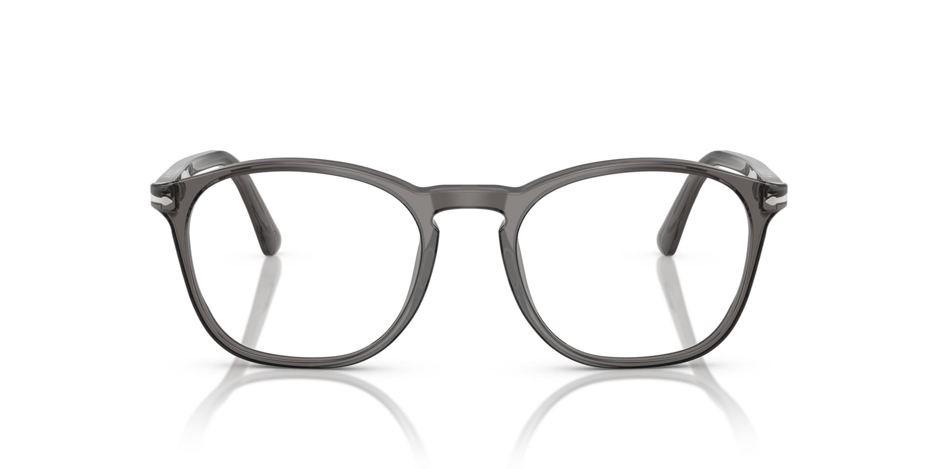 PO3007VM Transparent Grey AcetateEyeglass Frames for Glasses Direct, Front View
