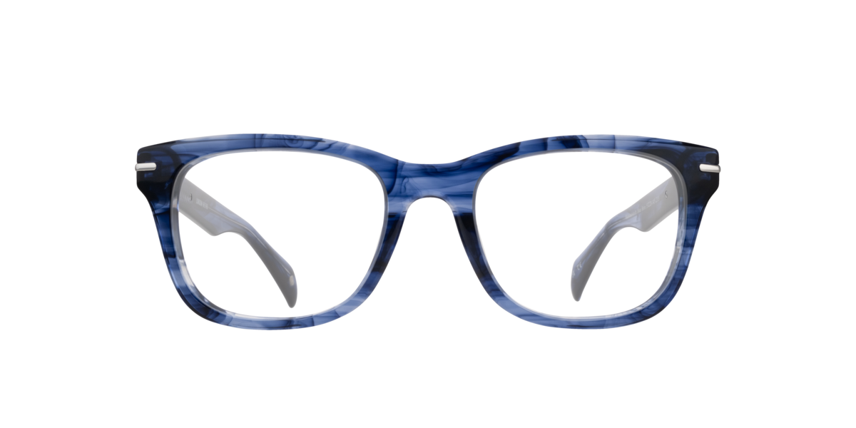 London Retro Men's Blue Horn Rectangle Acetate Eyeglasses Online - Full Rim - Hammersmith