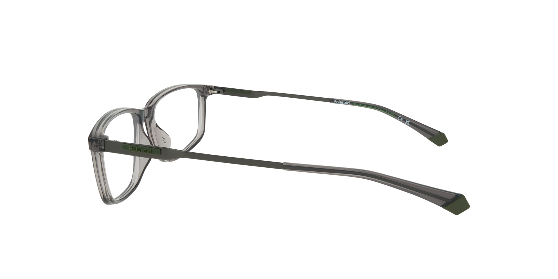 PLD D535/G Grey PlasticSunglass Frames for Glasses Direct, Side View