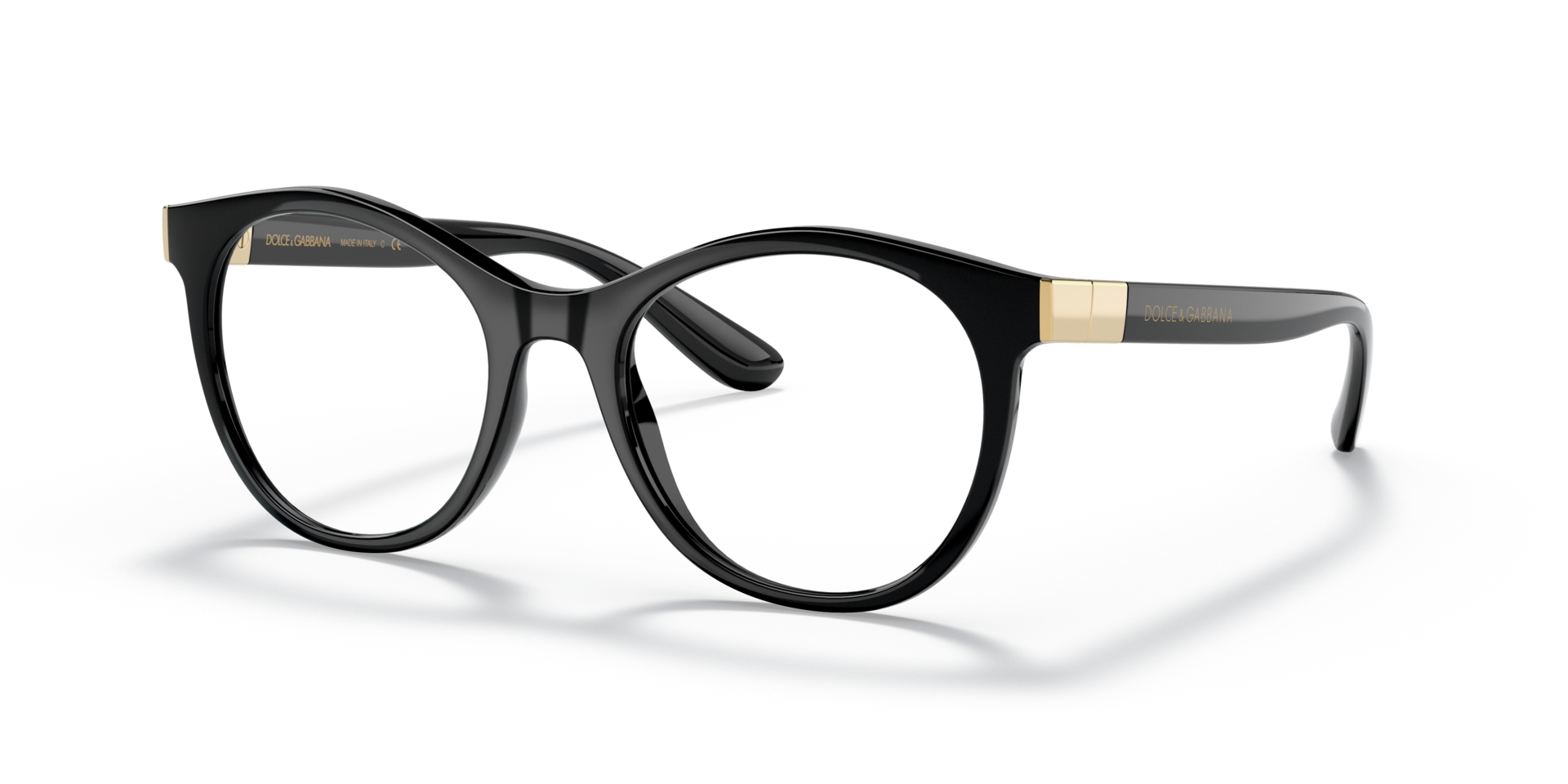 DG5075 Black PlasticEyeglass Frames for Glasses Direct, Angle View