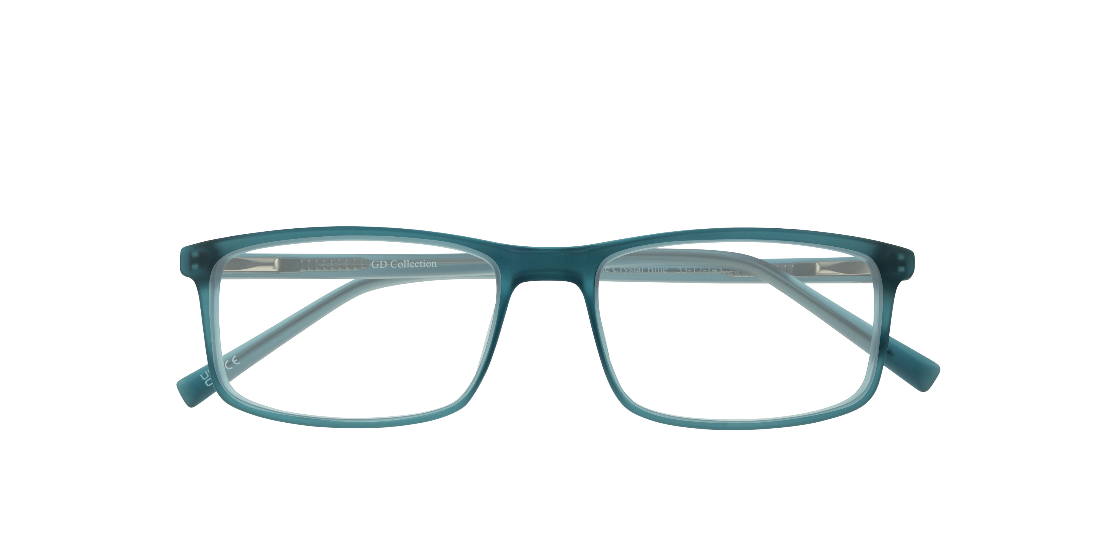 Jerry Matte Crystal Blue PlasticSunglass Frames for Glasses Direct, Closed View