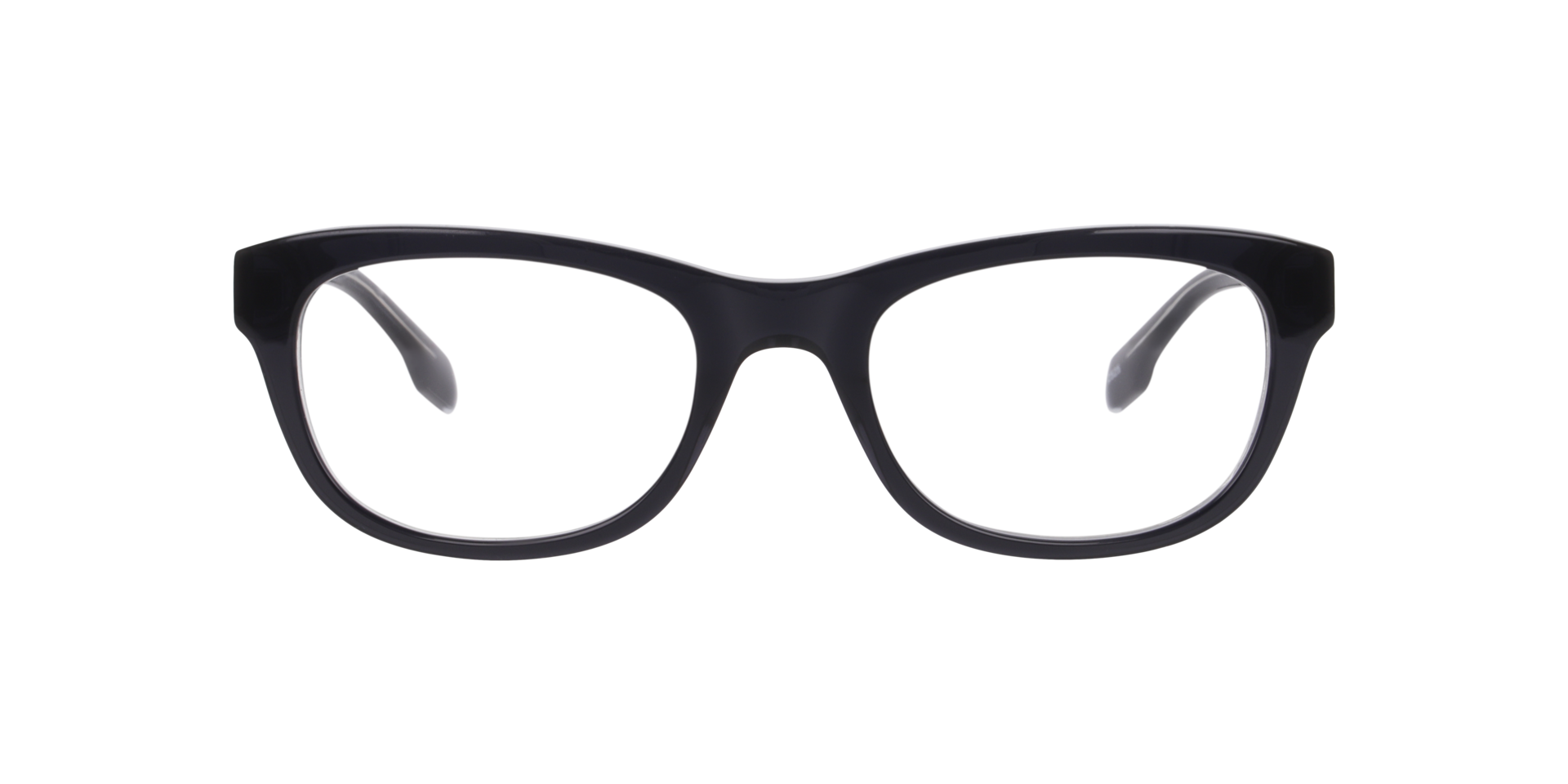 Nathanael Bilayer Black & Crystal Grey AcetateEyeglass Frames for Glasses Direct, Front View