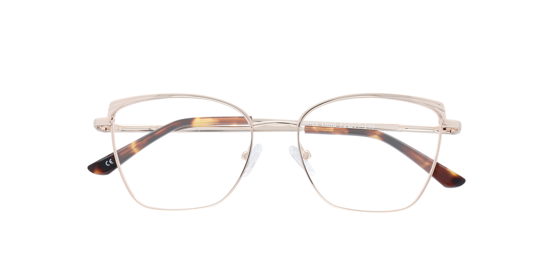 Angelica Gold MetalEyeglass Frames for Glasses Direct, Closed View