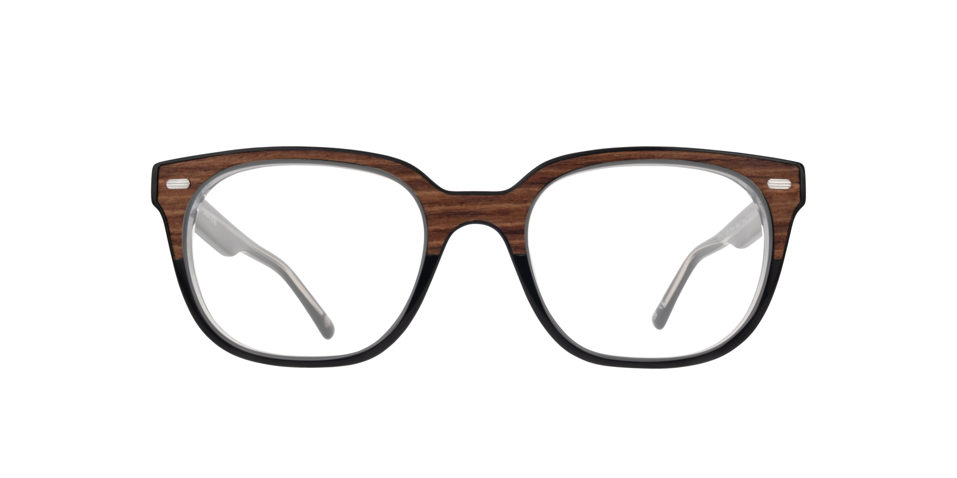 Hanwell Light Brown Wood Crystal AcetateEyeglass Frames for Glasses Direct, Front View