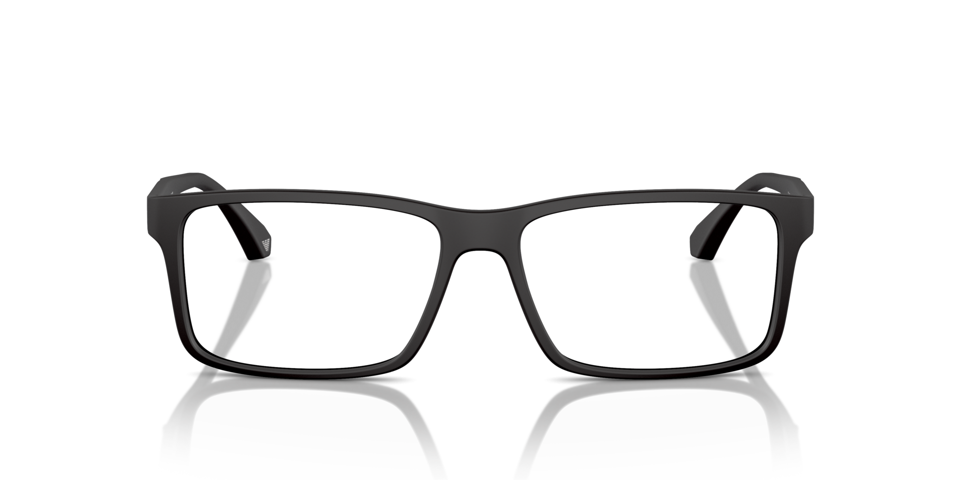 EA3038 Rubber Black PlasticEyeglass Frames for Glasses Direct, Front View