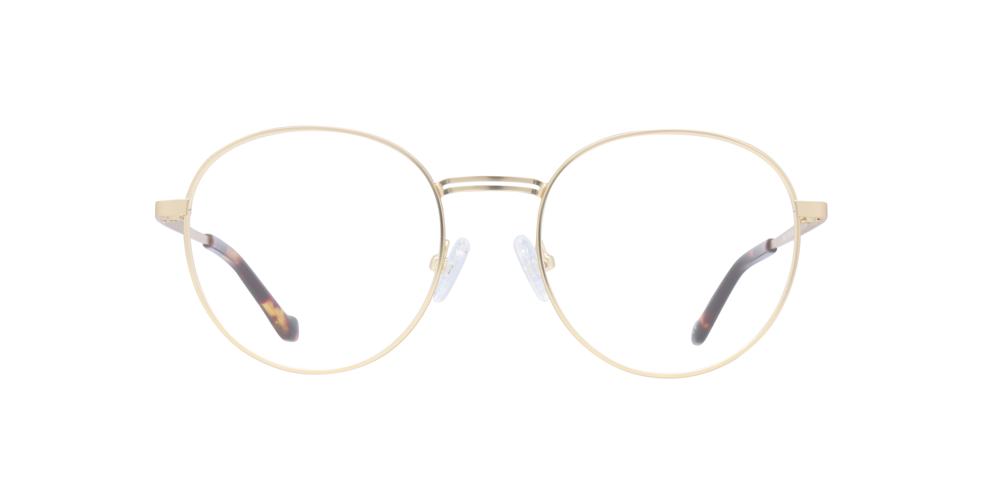 Franky Matte Gold MetalEyeglass Frames for Glasses Direct, Front View