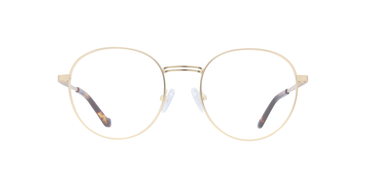Matte Gold round Metal eyeglasses Online - Full Rim - Franky