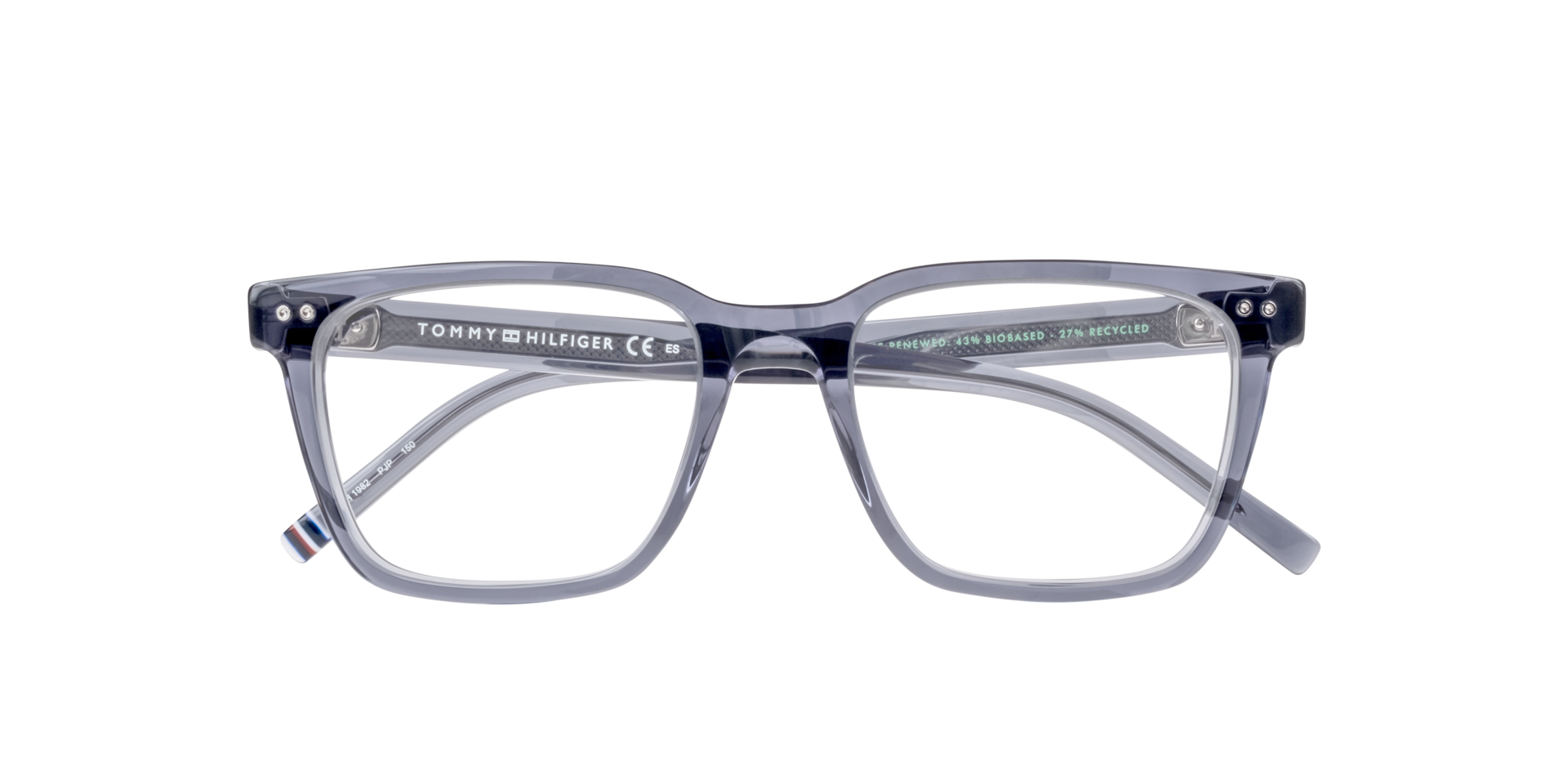 TH1982 Blue AcetateSunglass Frames for Glasses Direct, Closed View