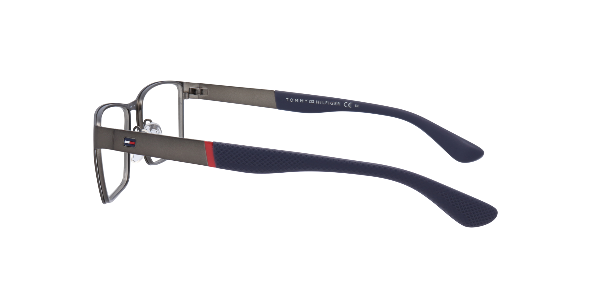 TH 1543 Blue Grey MetalEyeglass Frames for Glasses Direct, Side View