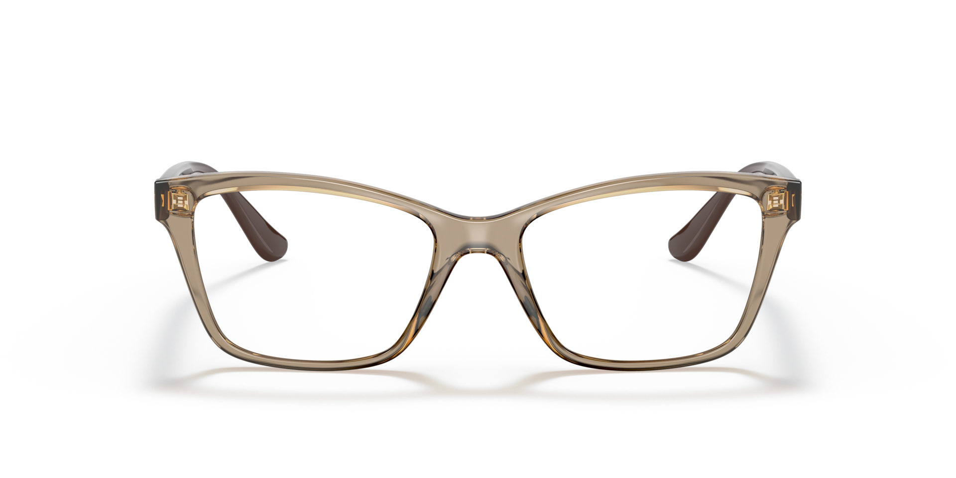 VO5420 Transparent Brown PlasticEyeglass Frames for Glasses Direct, Front View