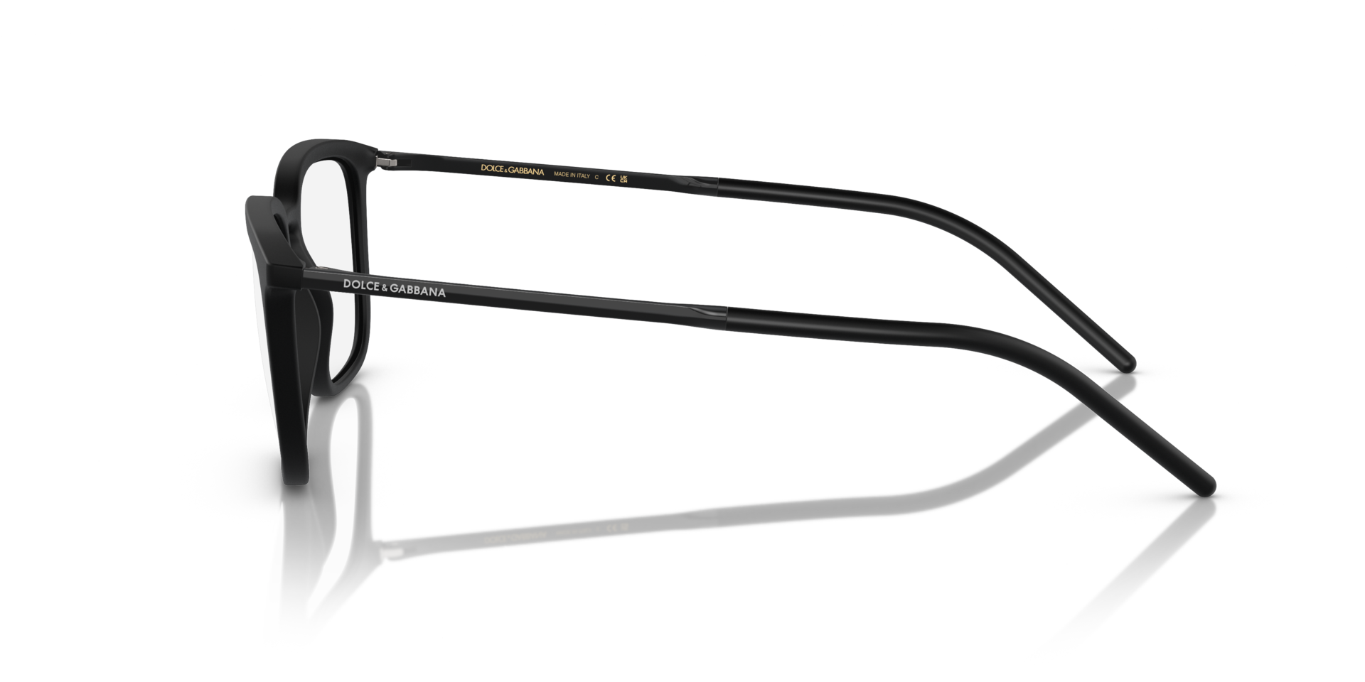 DG5098 Matte Black PlasticEyeglass Frames for Glasses Direct, Side View