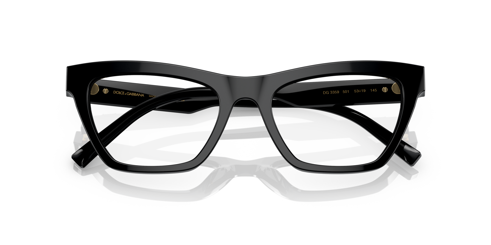 DG3359 Black AcetateEyeglass Frames for Glasses Direct, Closed View