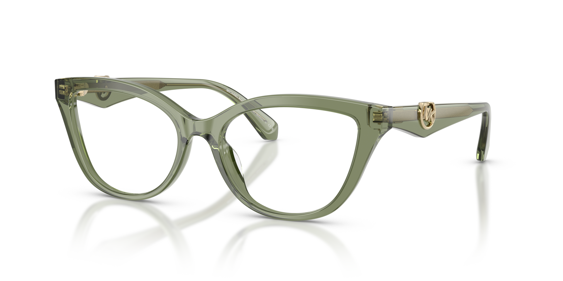 MK4164U Green Transparent AcetateEyeglass Frames for Glasses Direct, Angle View