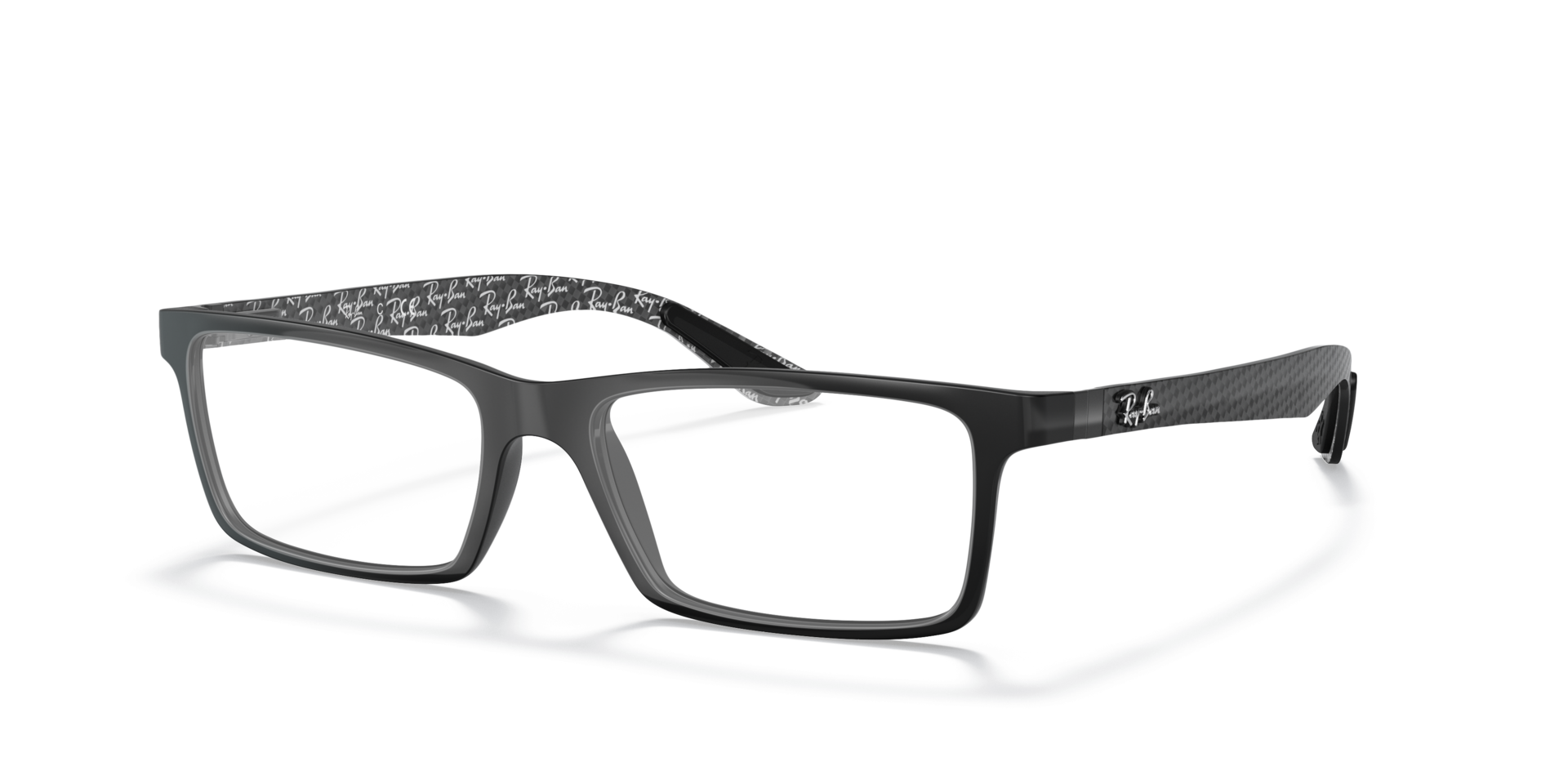 RB8901 Optics Black PlasticEyeglass Frames for Glasses Direct, Angle View