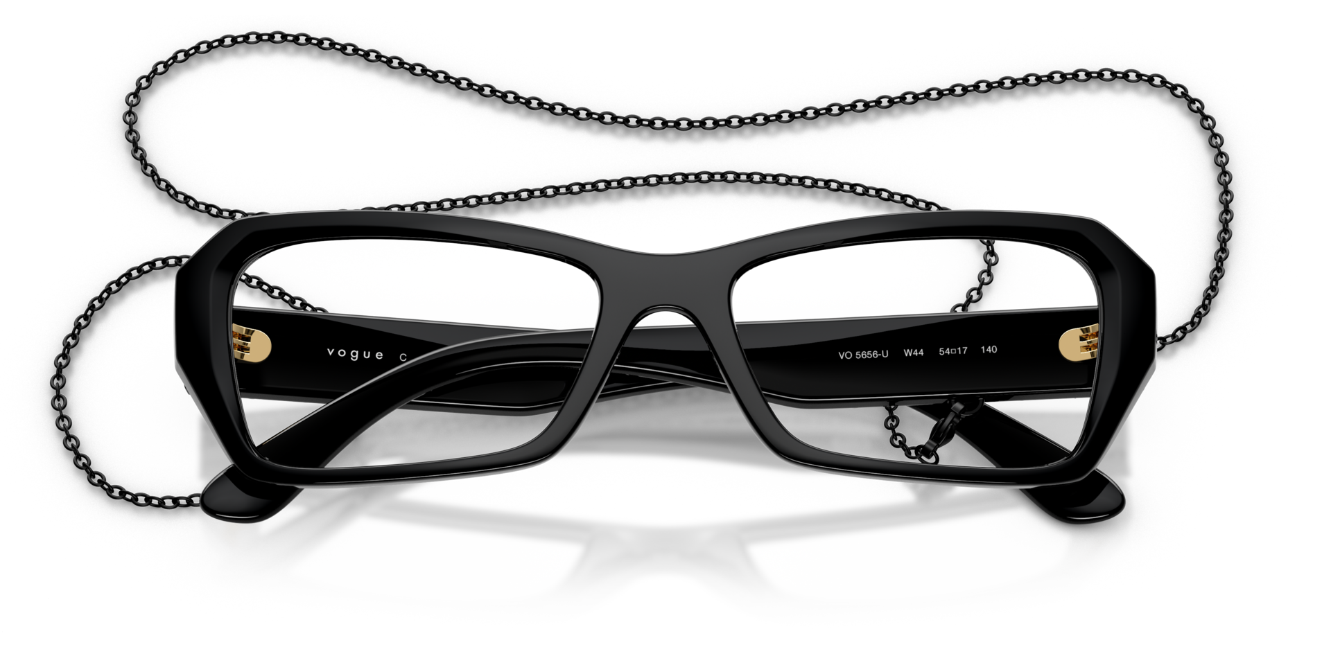 VO5656U Black PlasticEyeglass Frames for Glasses Direct, Closed View