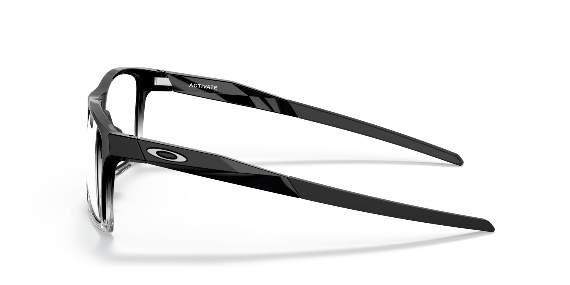 Activate Polished Black Fade PlasticEyeglass Frames for Glasses Direct, Side View