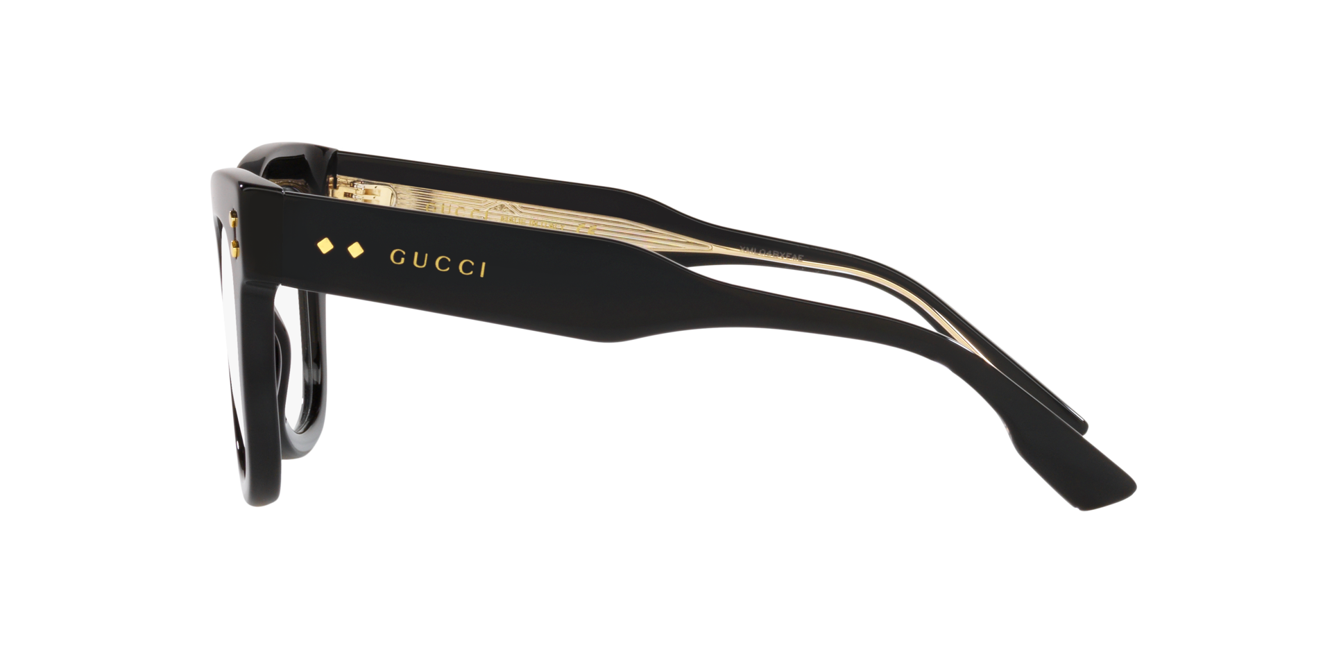 GC001812 Black AcetateEyeglass Frames for Glasses Direct, Side View