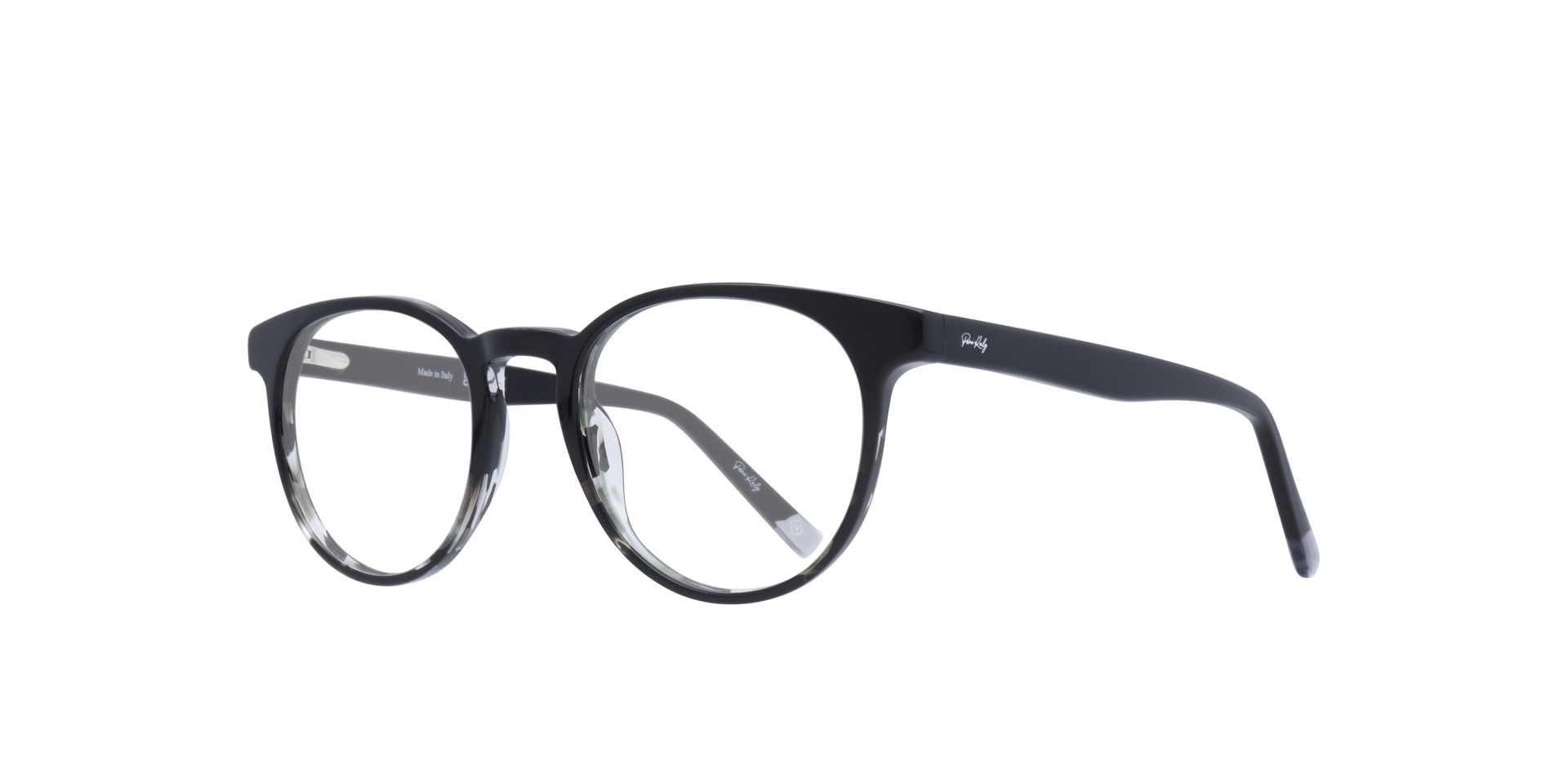 ZEROSEVEN Black AcetateEyeglass Frames for Glasses Direct, Angle View
