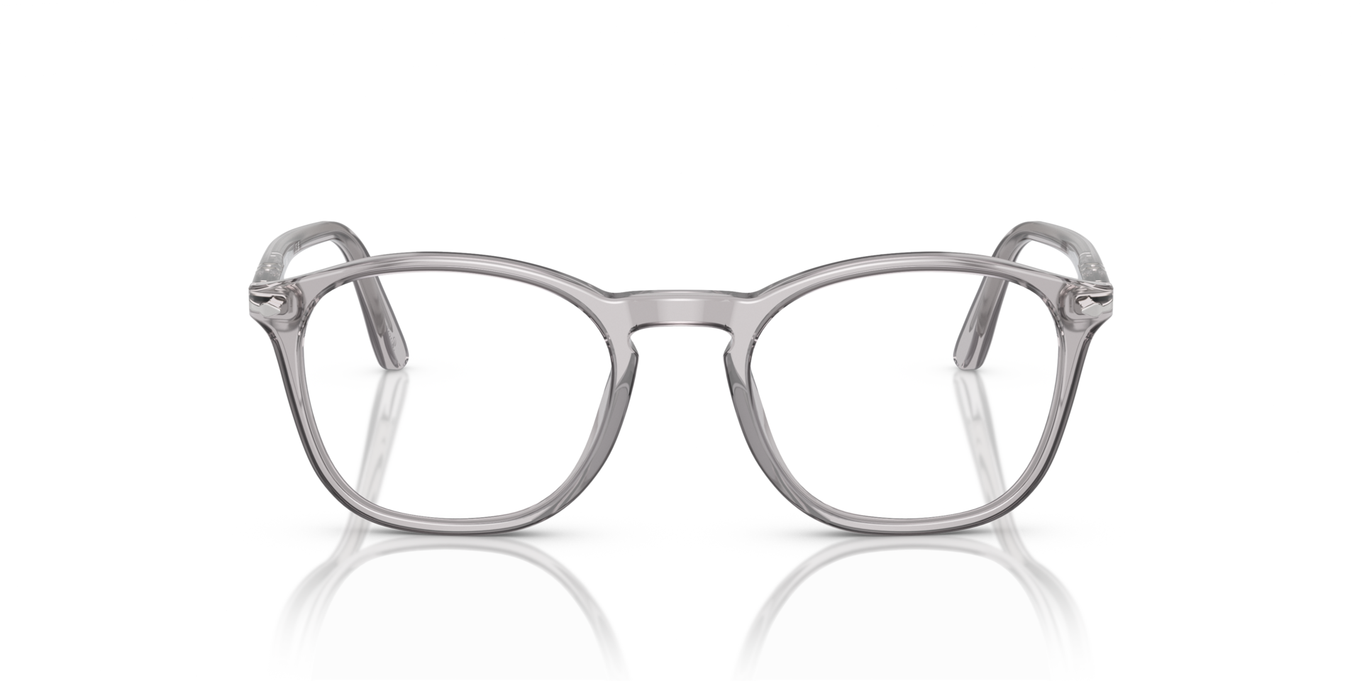 PO3007V Transparent Grey AcetateEyeglass Frames for Glasses Direct, Front View