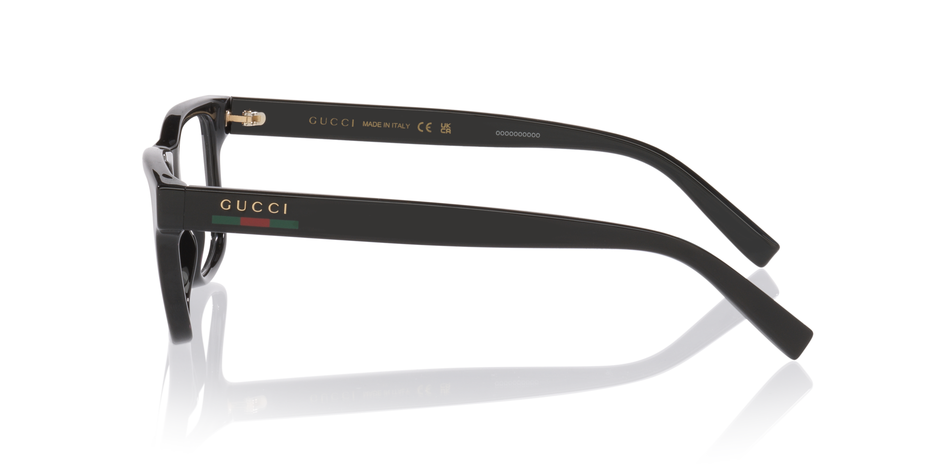 GG1987O Black PlasticEyeglass Frames for Glasses Direct, Side View