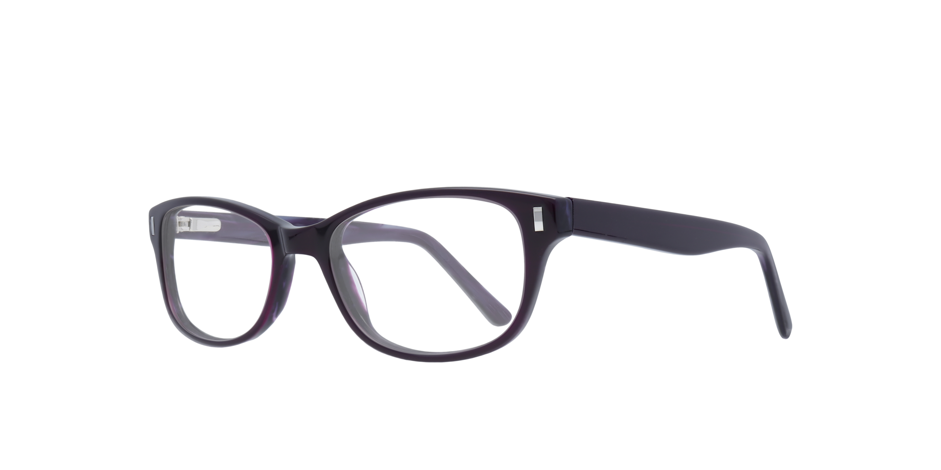 Addison Purple AcetateEyeglass Frames for Glasses Direct, Angle View