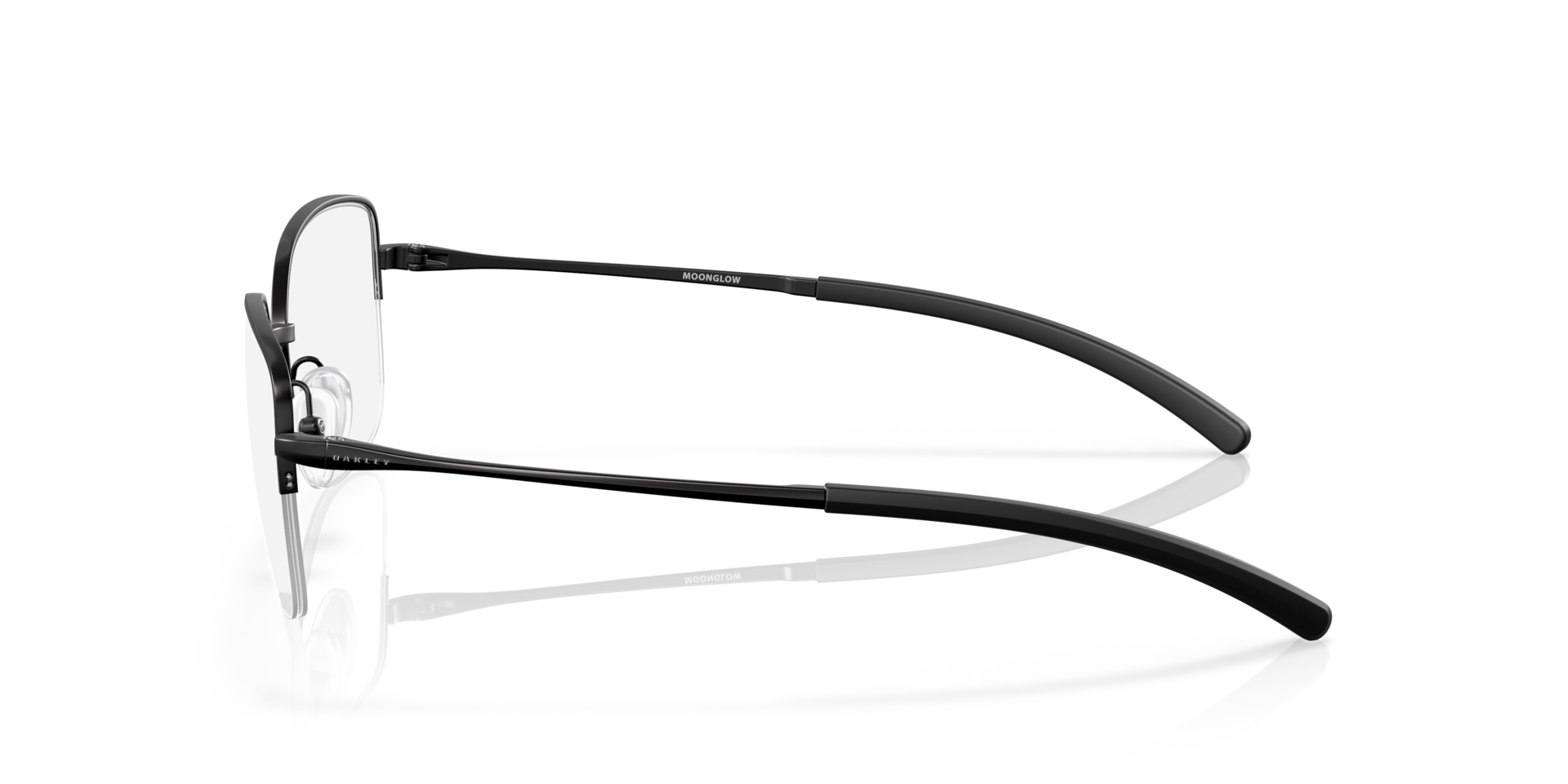 Moonglow Satin Black MetalEyeglass Frames for Glasses Direct, Side View