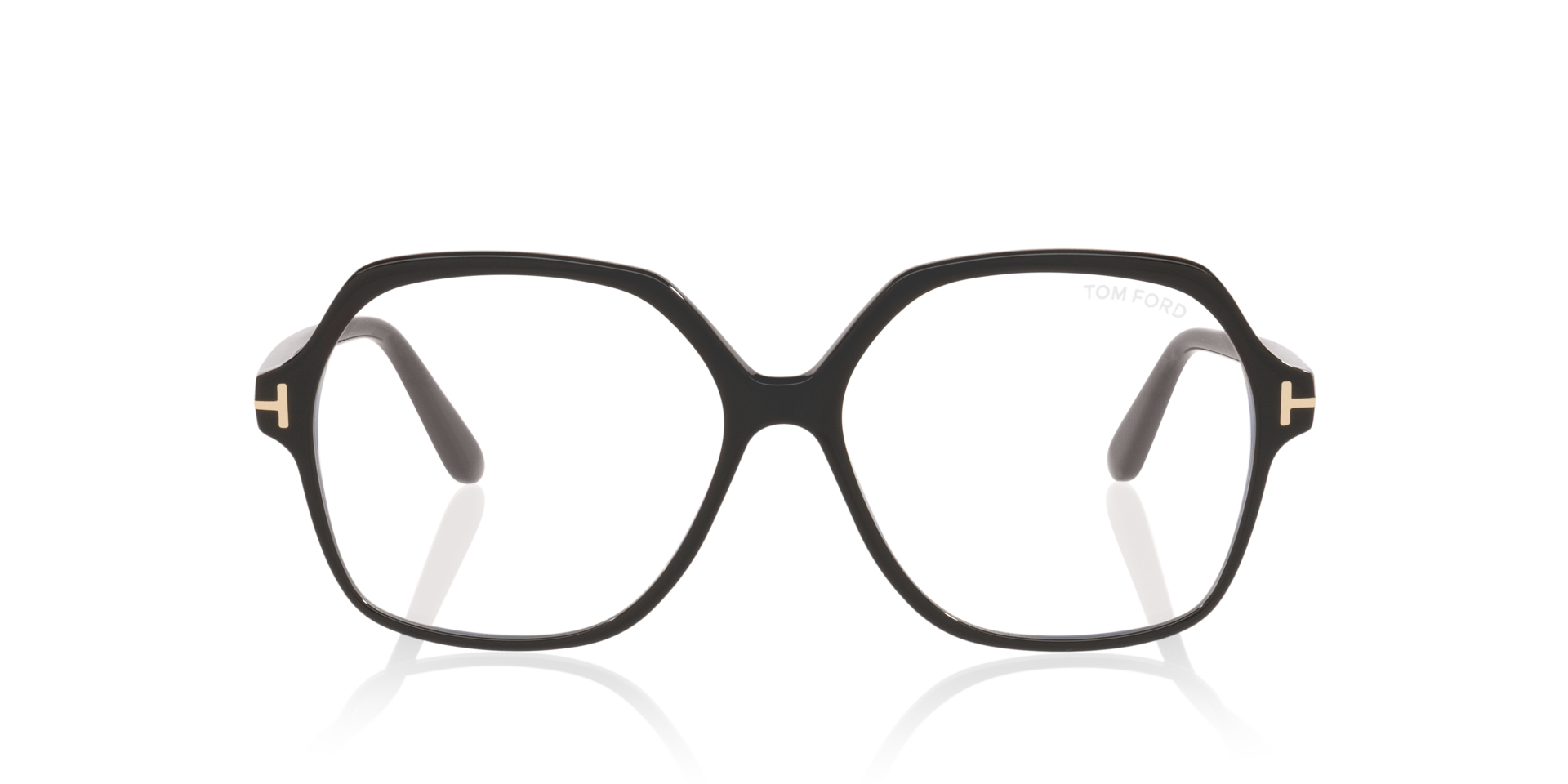 FT6062-B Black Shiny AcetateEyeglass Frames for Glasses Direct, Front View