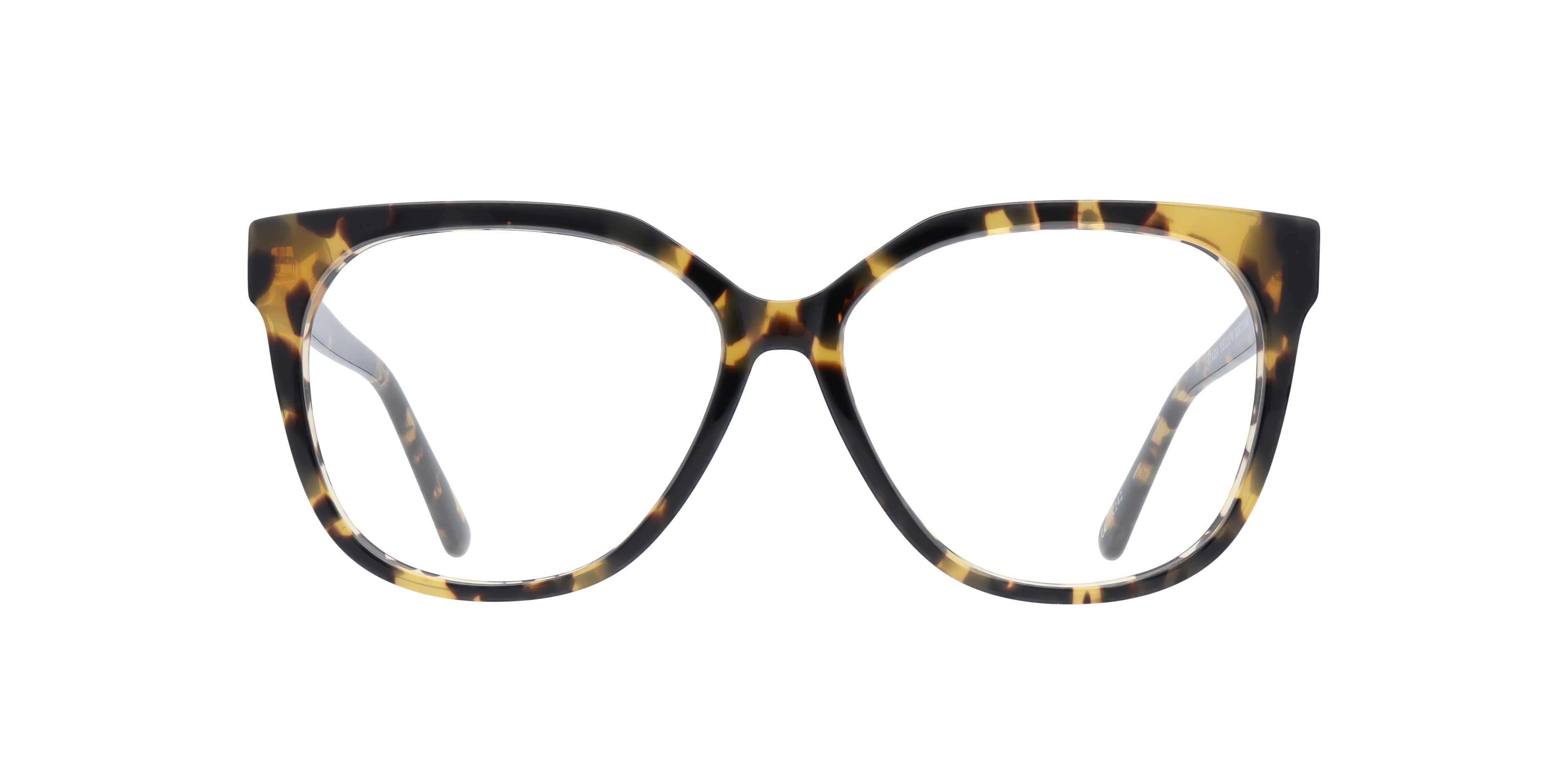 Ciara Yellow Tortoise AcetateEyeglass Frames for Glasses Direct, Front View