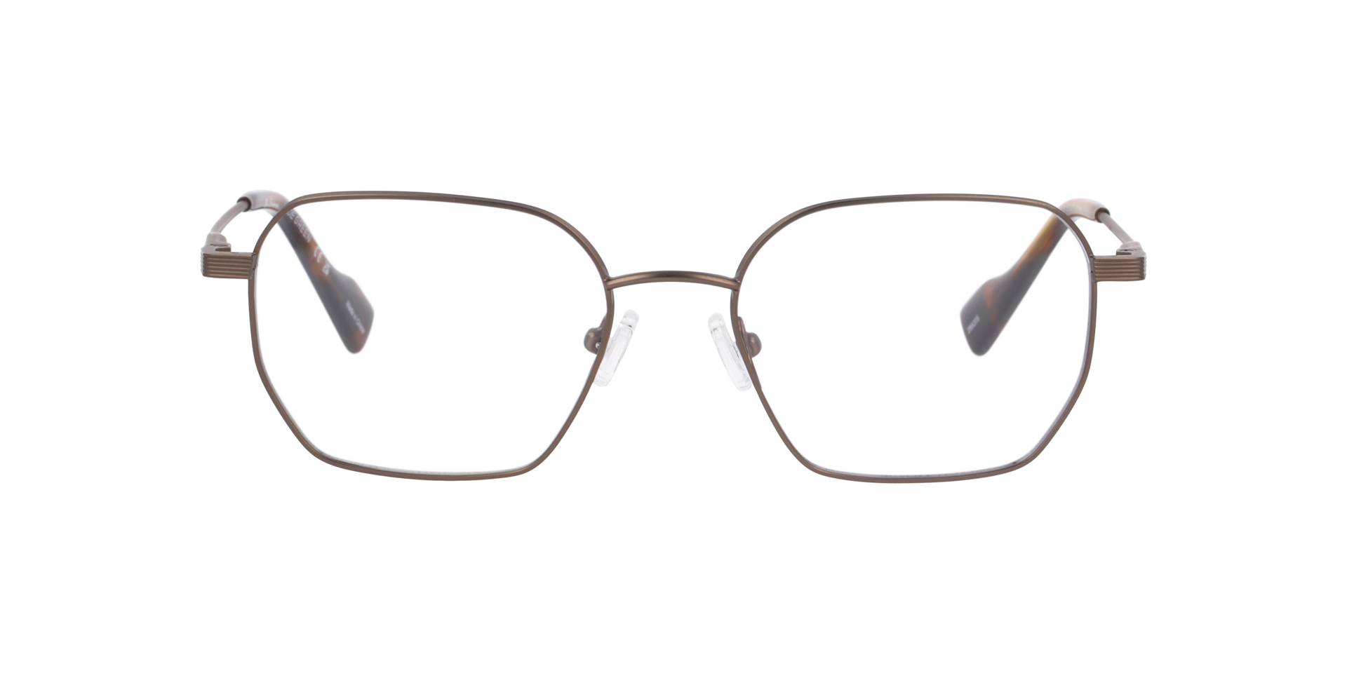 Bsmain Brown MetalEyeglass Frames for Glasses Direct, Front View