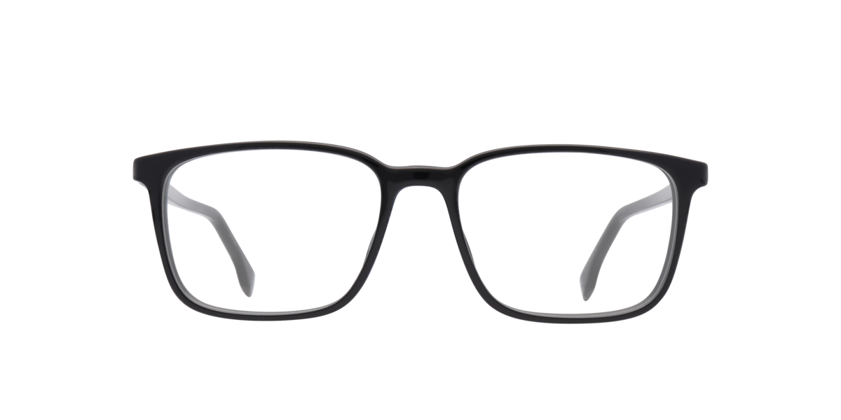 Hugo Boss Men's Black Irregular Acetate Eyeglasses Online - Full Rim - Boss 1436