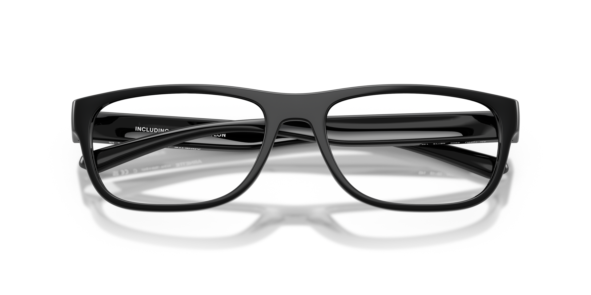 AN7289U Recycled Black PlasticEyeglass Frames for Glasses Direct, Closed View