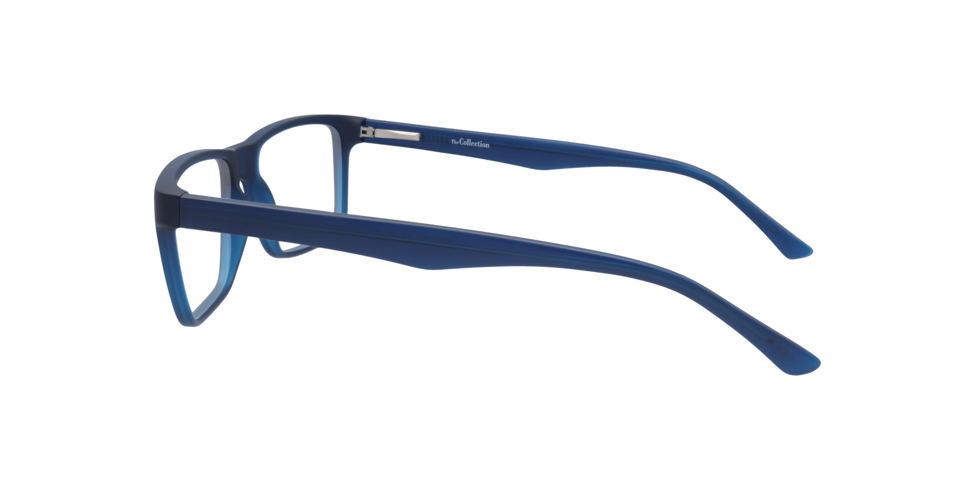 Henry Matte Blue PlasticEyeglass Frames for Glasses Direct, Side View