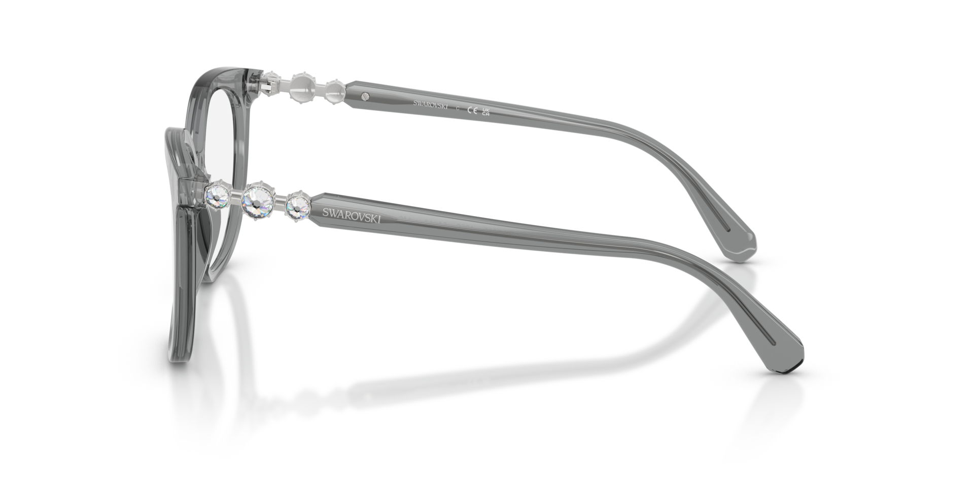 SK2055 Transparent Grey AcetateEyeglass Frames for Glasses Direct, Side View