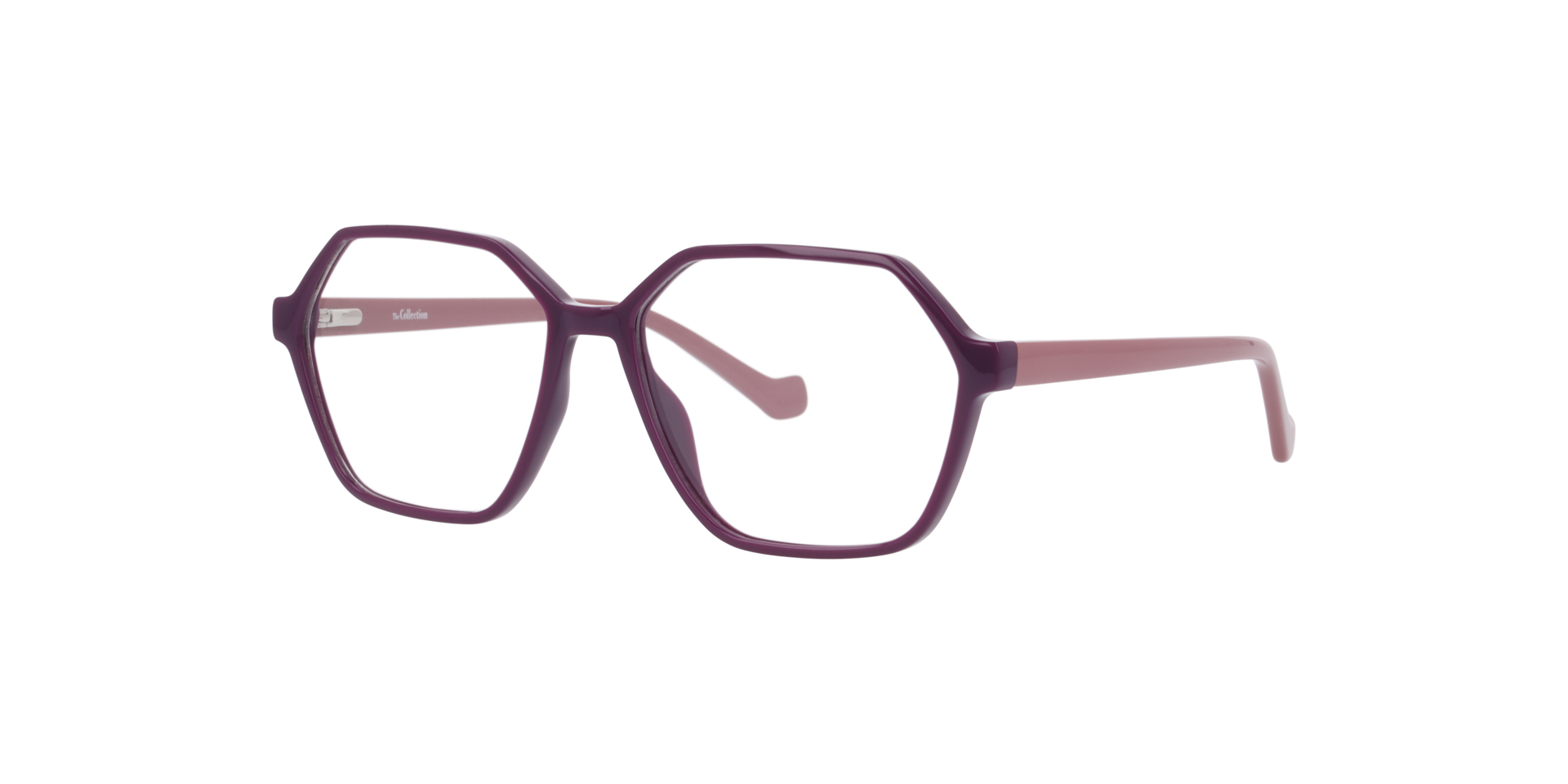 Madeline Purple PlasticEyeglass Frames for Glasses Direct, Angle View