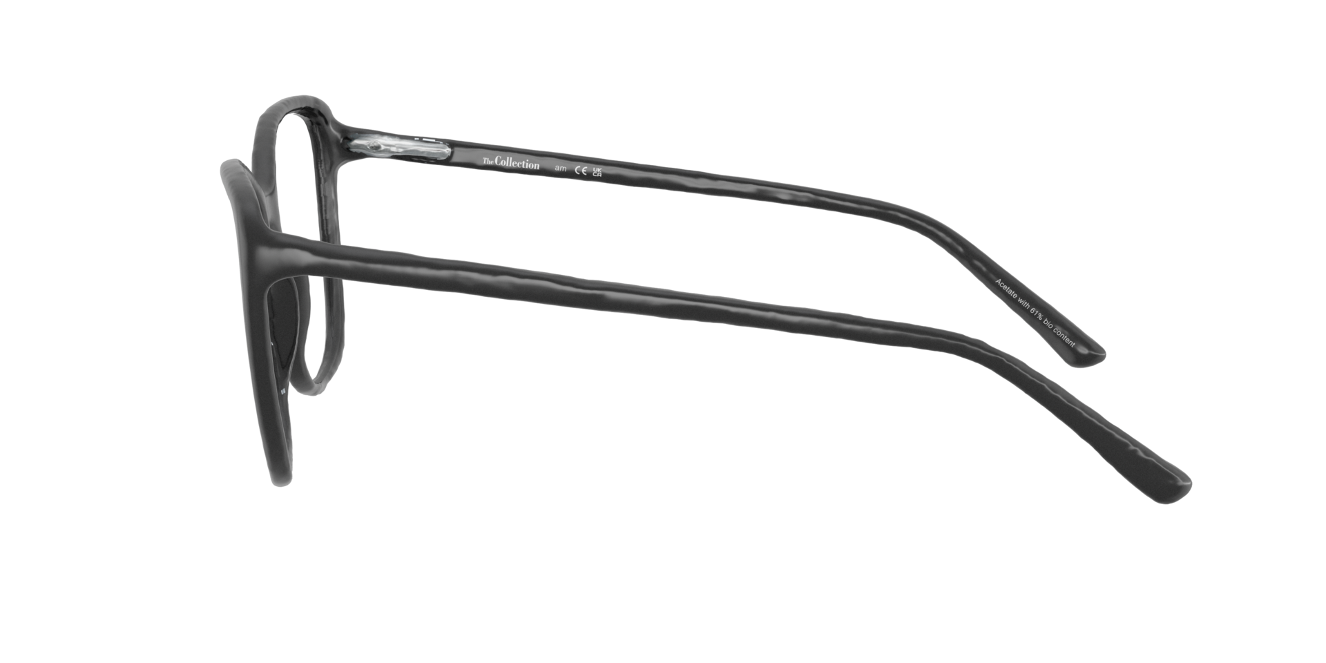 Marigold Black AcetateEyeglass Frames for Glasses Direct, Side View