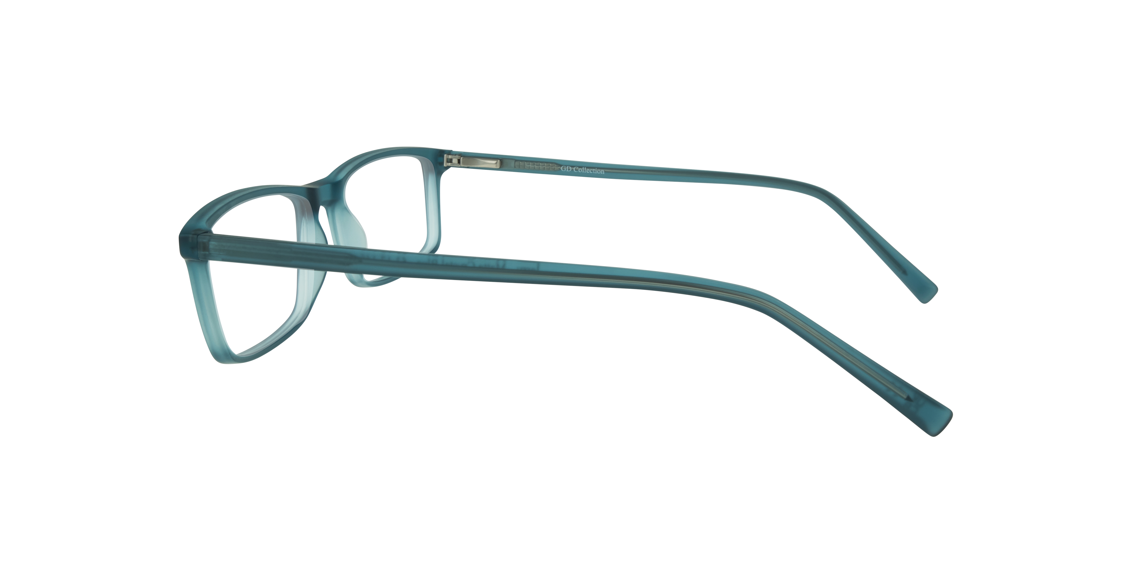 Jerry Matte Crystal Blue PlasticSunglass Frames for Glasses Direct, Side View