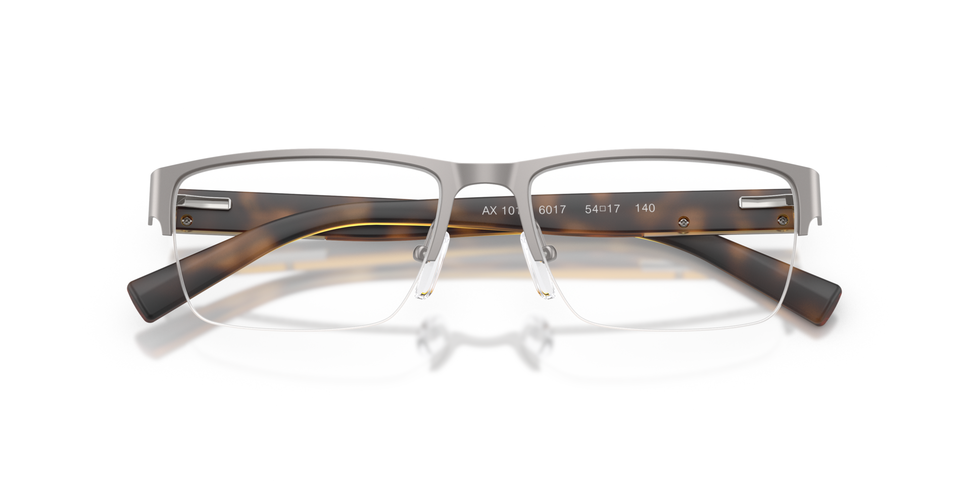 AX1018 Gunmetal MetalEyeglass Frames for Glasses Direct, Closed View