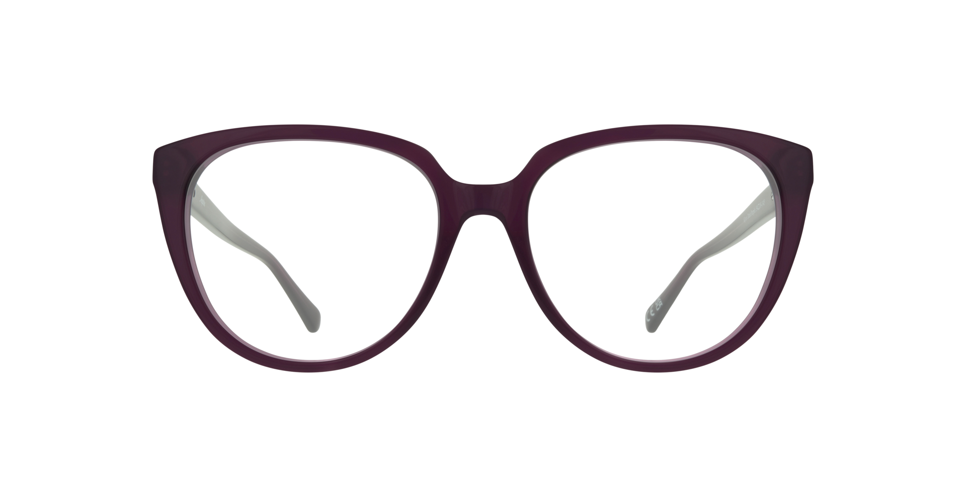 Kyro Dark Purple AcetateEyeglass Frames for Glasses Direct, Front View