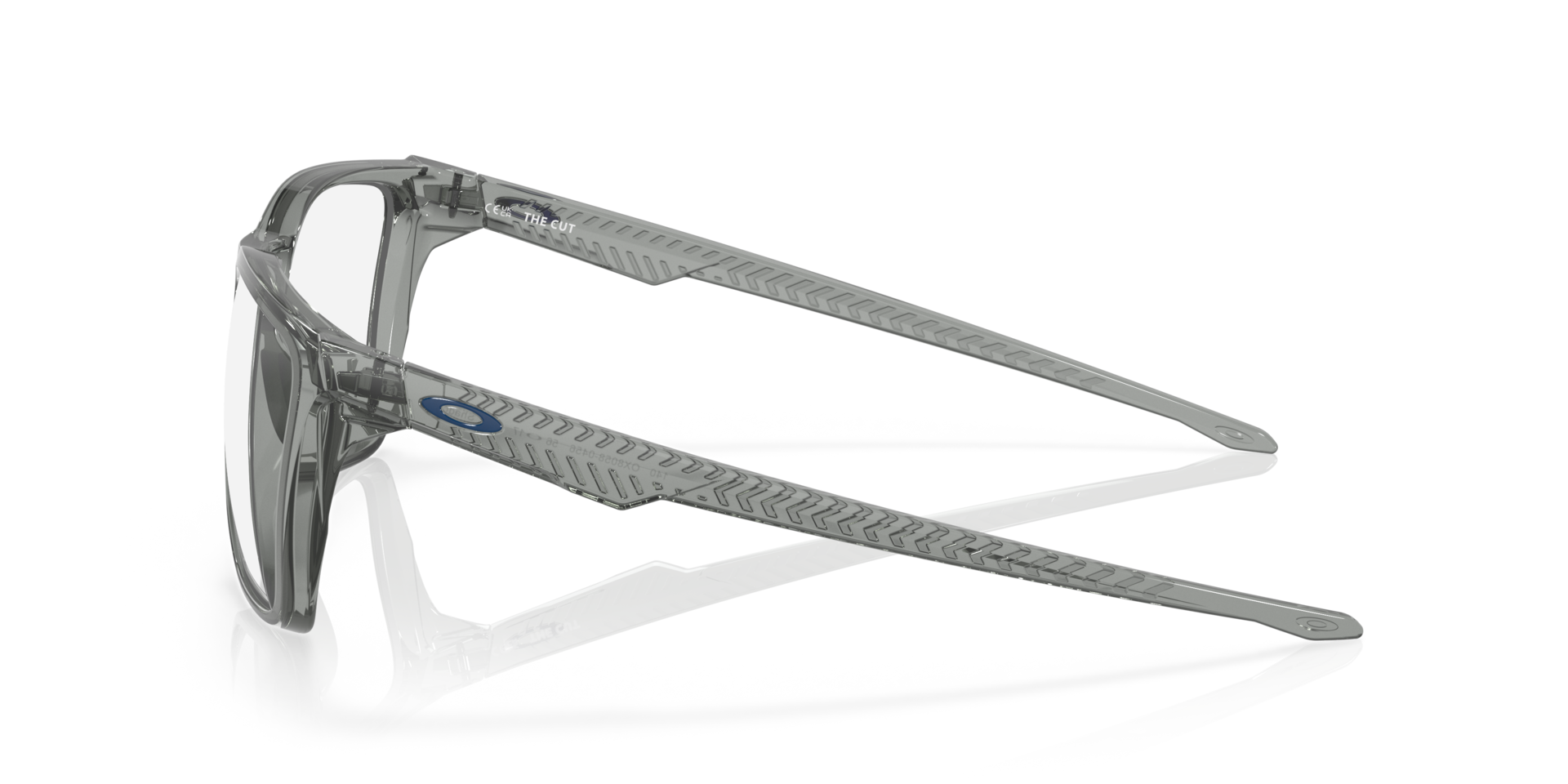 The Cut Grey Shadow PlasticEyeglass Frames for Glasses Direct, Side View