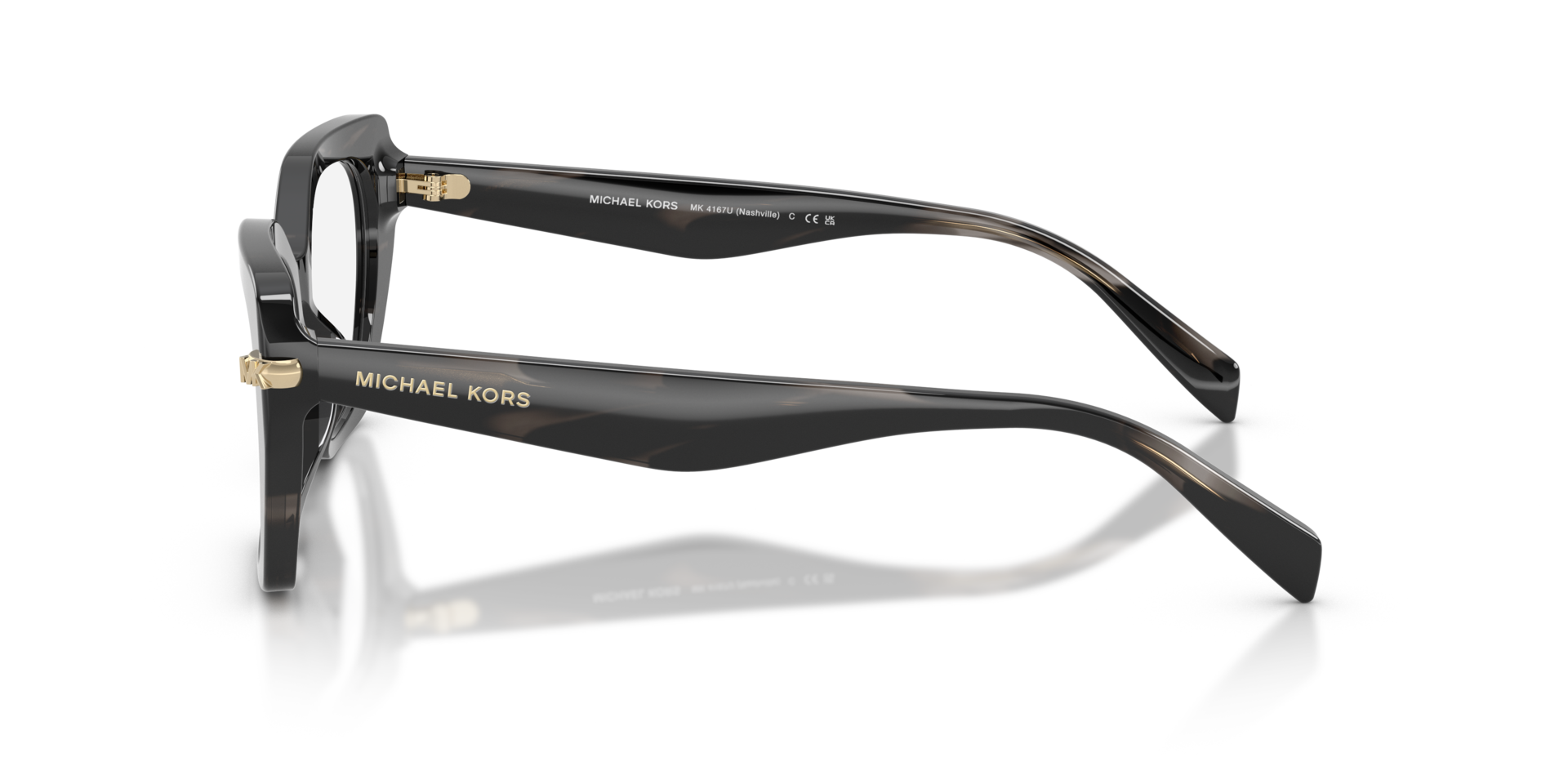 MK4167U Black Horn AcetateEyeglass Frames for Glasses Direct, Side View