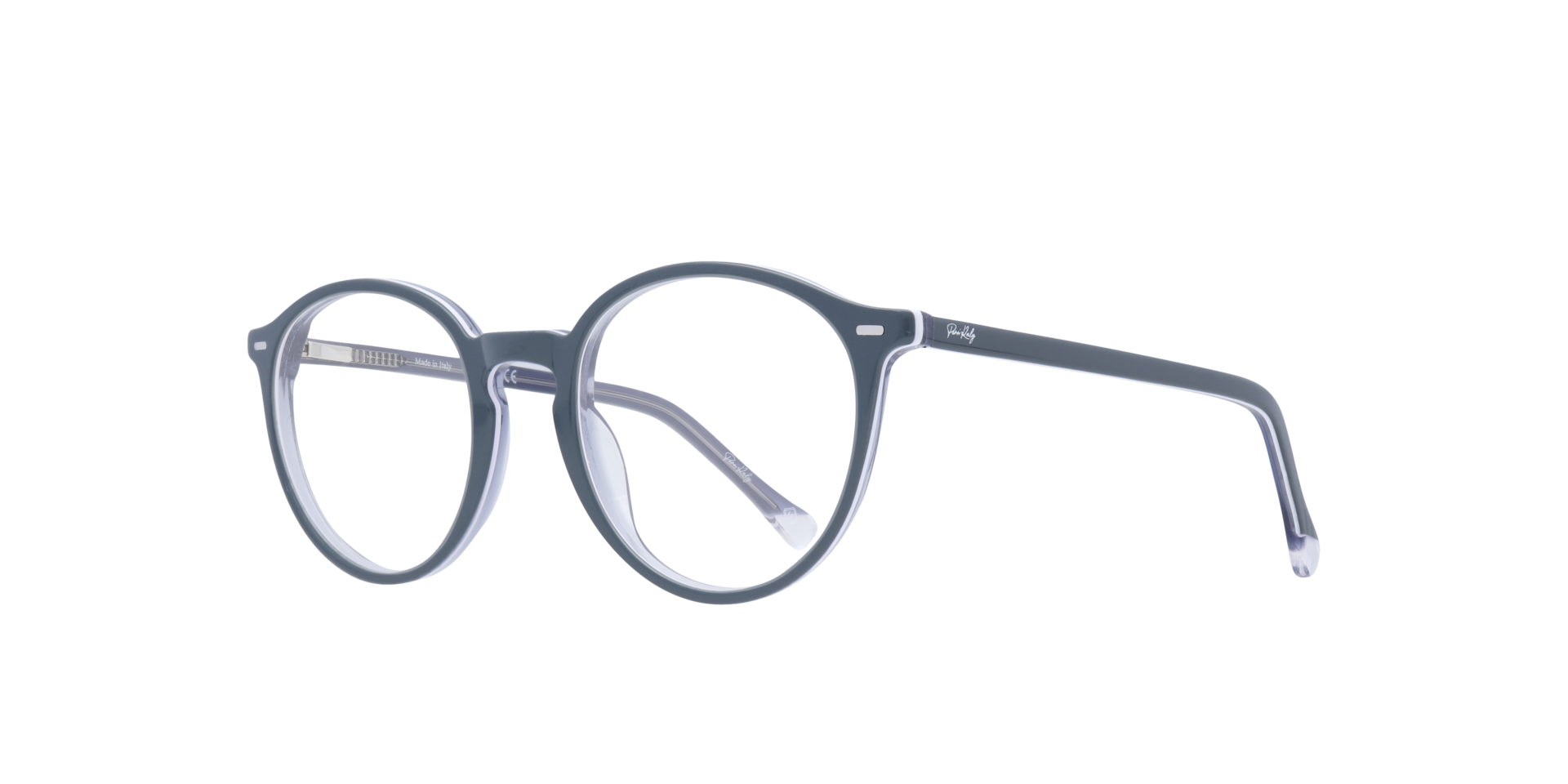 ZEROTHREE Grey AcetateEyeglass Frames for Glasses Direct, Angle View