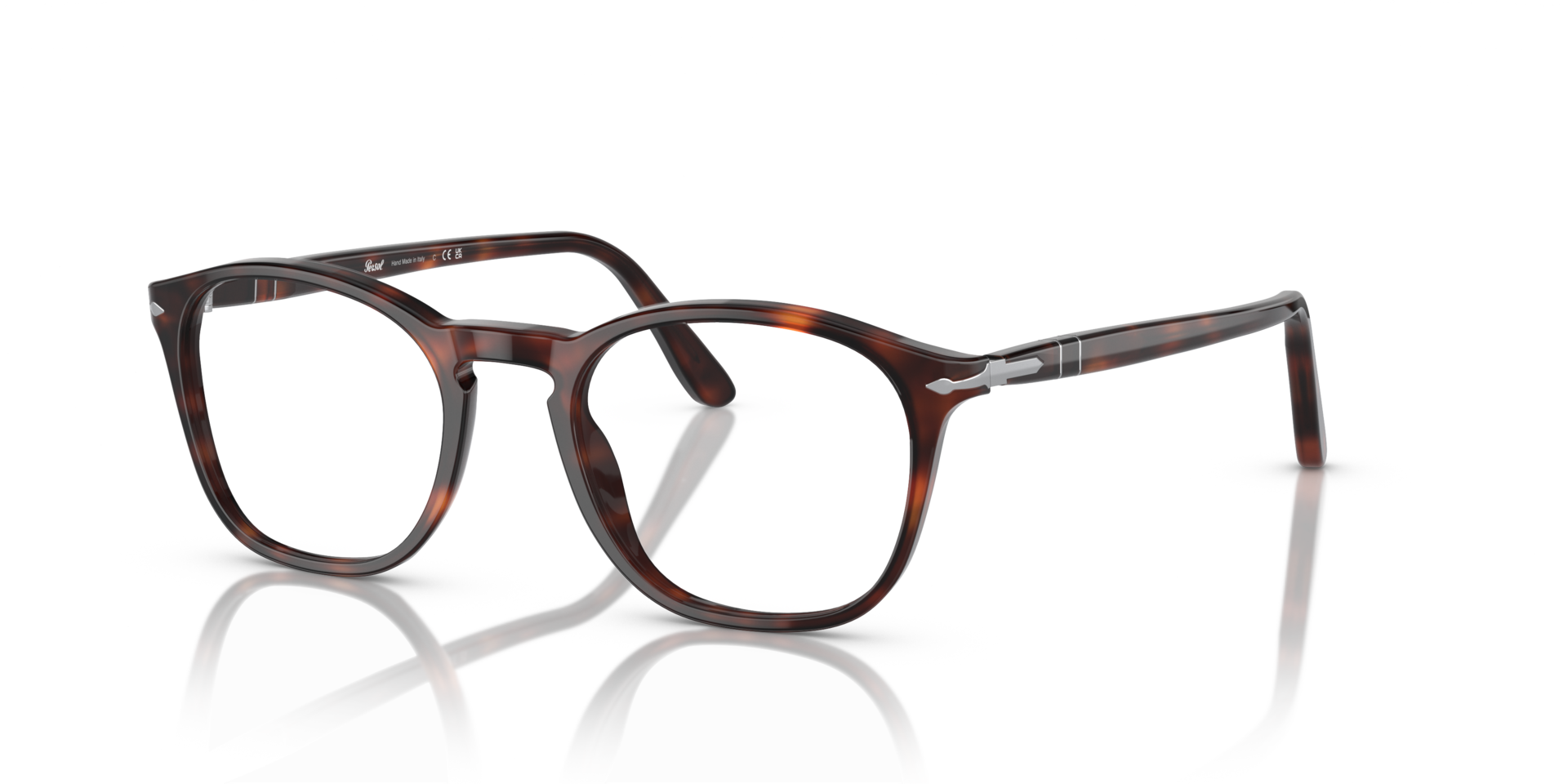 PO3007V Havana AcetateEyeglass Frames for Glasses Direct, Angle View