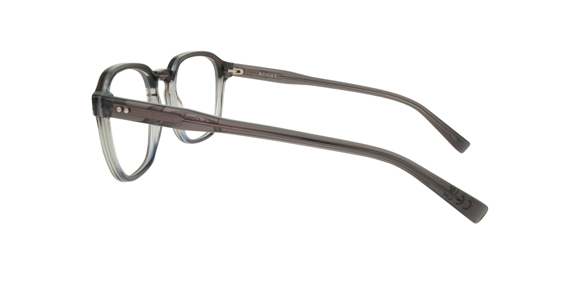 Luca Grey AcetateEyeglass Frames for Glasses Direct, Side View