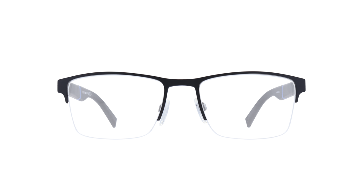 Tommy Hilfiger Men's Black Rectangle Metal Eyeglasses Online - Semi Rim - Th 1905