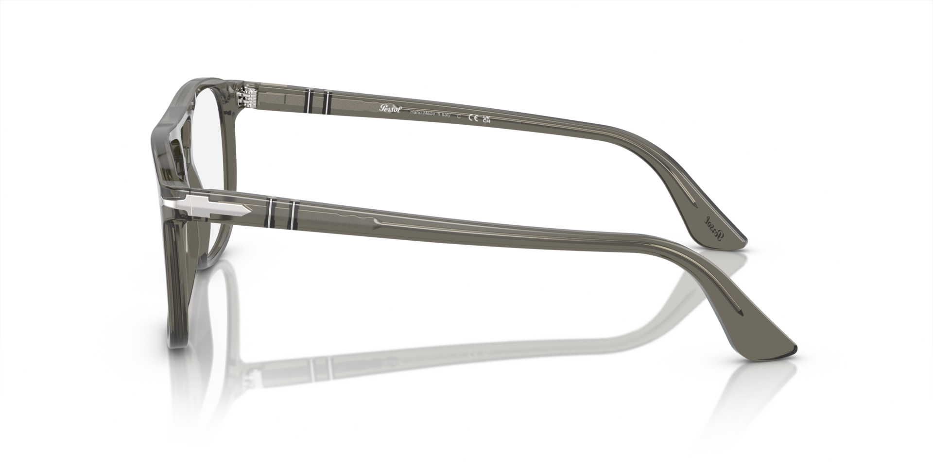 PO3329V Smoke AcetateSunglass Frames for Glasses Direct, Side View