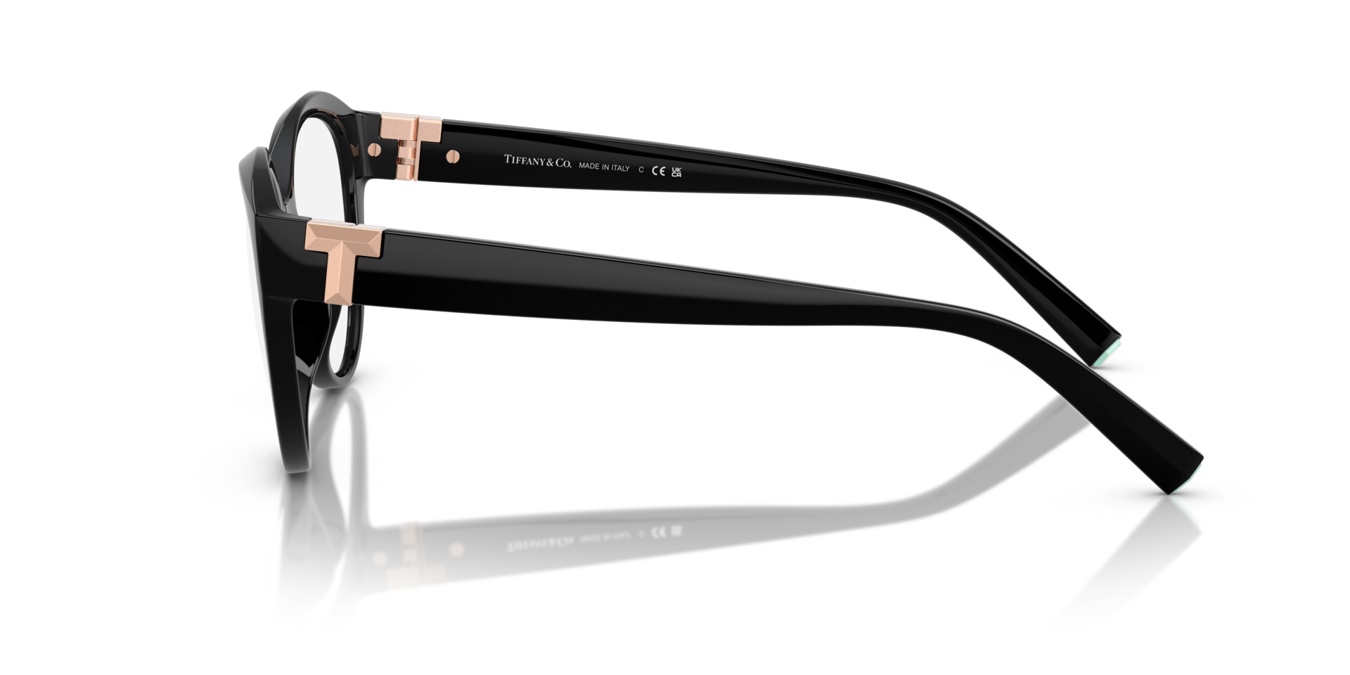 TF2255U Black PlasticEyeglass Frames for Glasses Direct, Side View