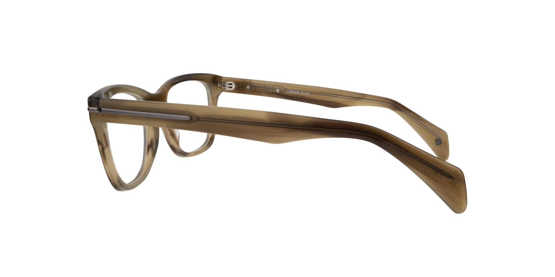 Hammersmith Khaki Horn AcetateEyeglass Frames for Glasses Direct, Side View